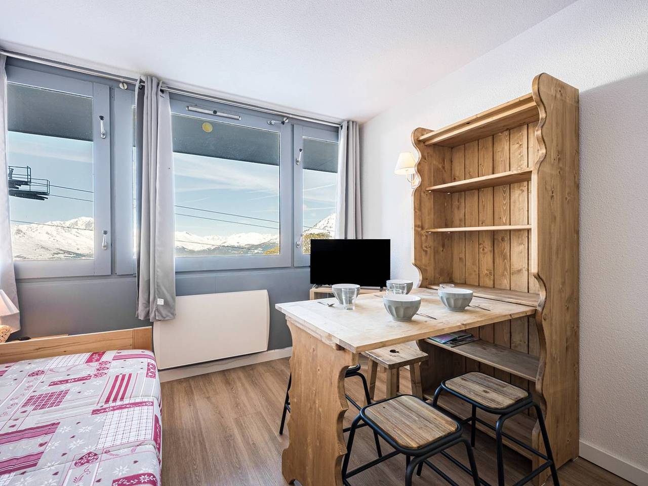 Appartement entier, Studio skis aux pieds pour 4 pers., vue Mont Blanc in Aime 2000, Aime-la-Plagne