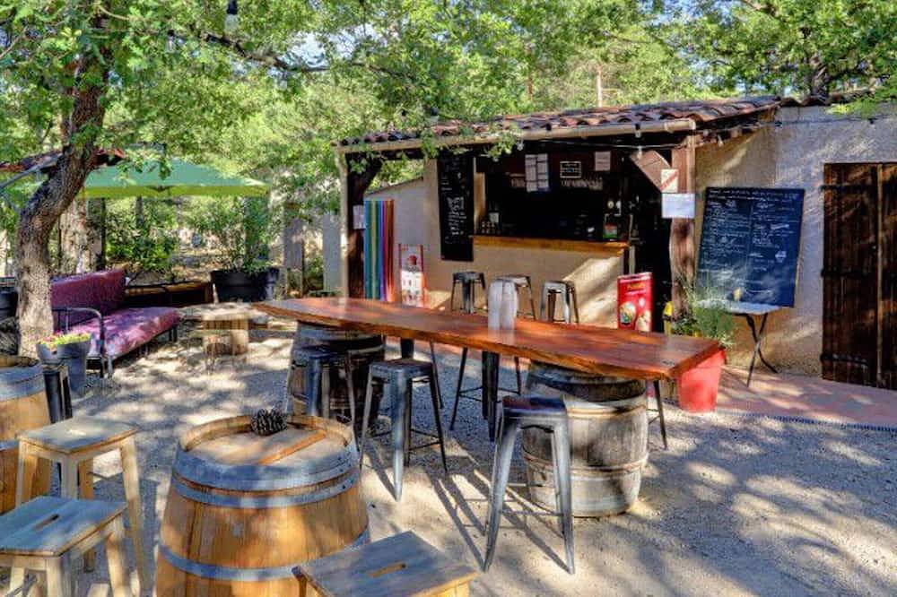 Bungalow at Esparron Camping with Terrace in Esparron-de-Verdon, Verdon Regional Natural Park