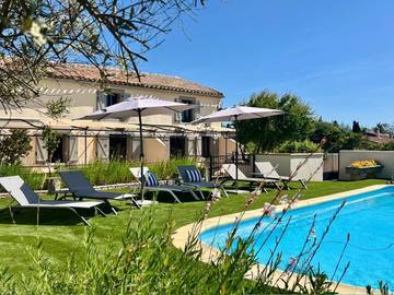 Gîte pour 4 personnes, avec jardin ainsi que terrasse et piscine, animaux acceptés à Marseillette