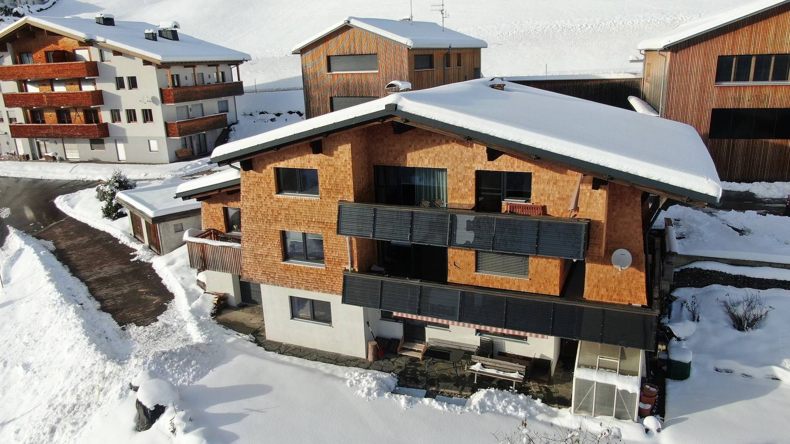Ganze Wohnung, Apartment 'Hus Obergrecht' mit Bergblick, Balkon und Wlan in Fontanella, Bezirk Bludenz