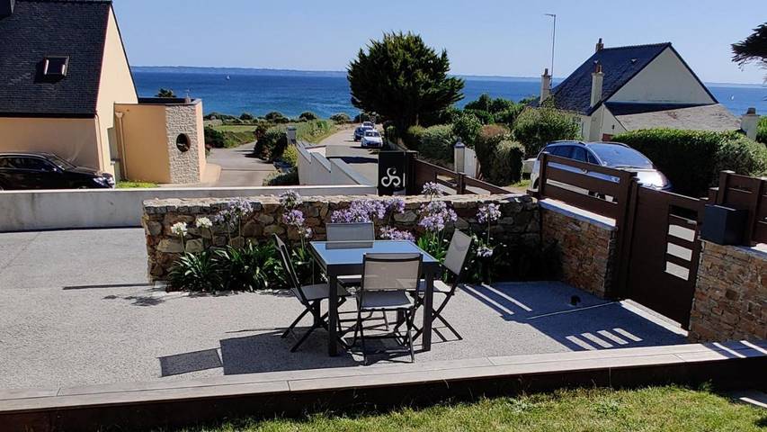 Location de vacances pour 4 personnes, avec vue et jardin dans Plage de Trez Bellec - 3