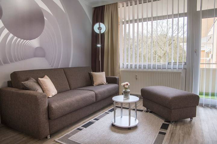 Ferienwohnung für 2 Personen, mit Balkon und Sauna in Sahlenburg