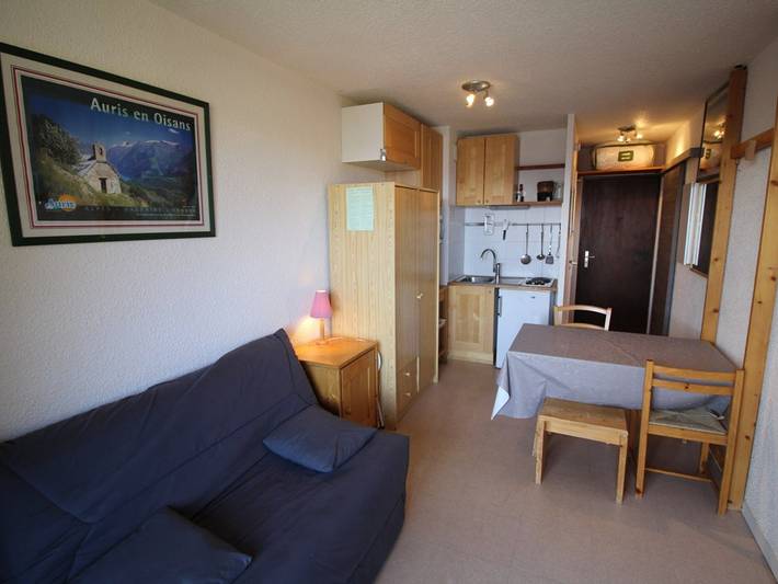 Apartamento entero, Apartamento de 2 piezas, 3 plazas, admite mascotas, estacionamiento cerca de pistas in Auris, Parque Nacional de los Ecrins
