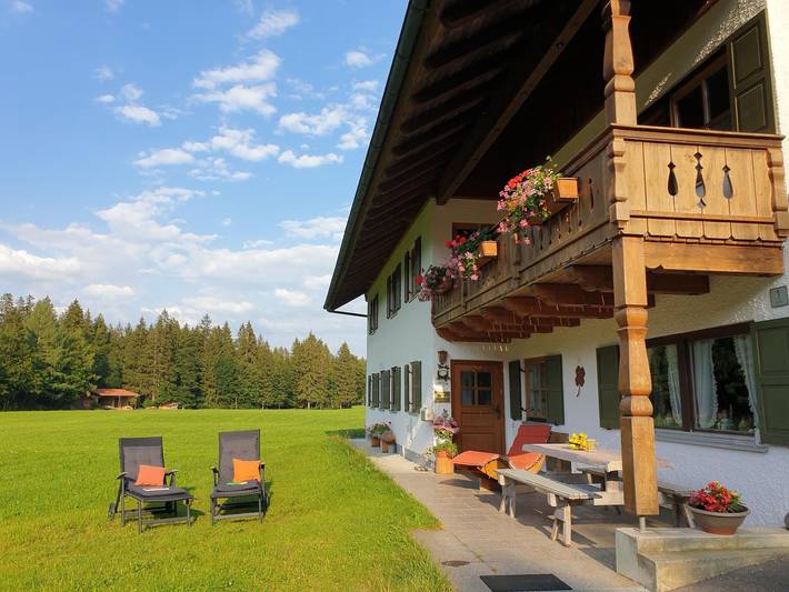 Ferienwohnung für 3 Personen, mit Balkon in Uffing