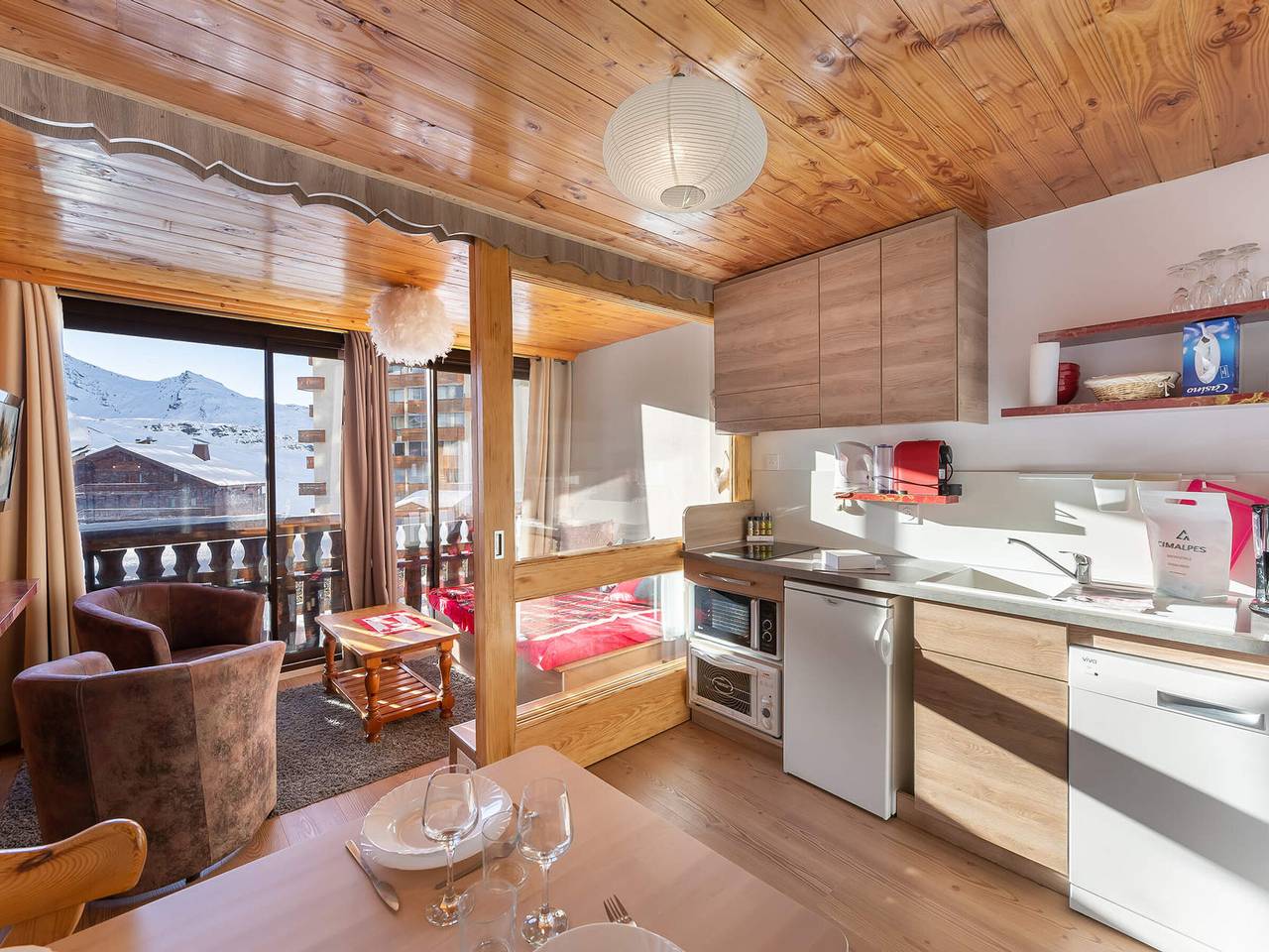 Estudio entero, Apartamento para 4 cerca de pistas en Val Thorens in Val Thorens, Les Trois Vallées