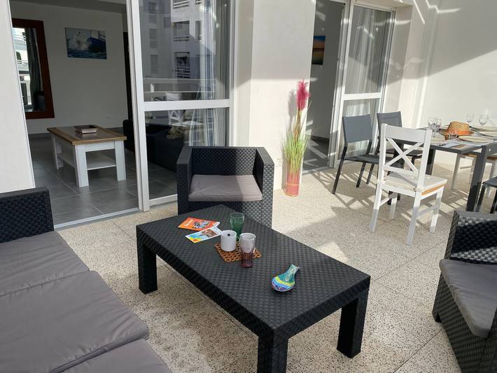 Ganze Wohnung, Klimatisierte T3-Wohnung für 6 Pers mit Terrasse und Parkplatz in Port Leucate in Port Leucate, Leucate