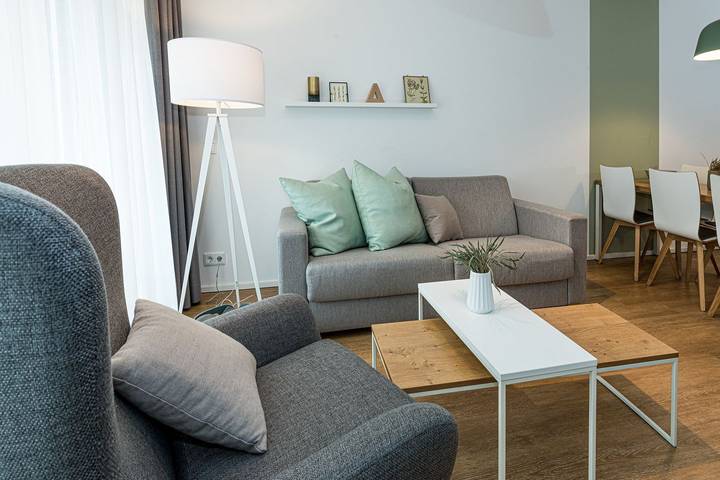 Ferienwohnung für 7 Personen, mit Terrasse und Ausblick sowie Sauna auf Langeoog