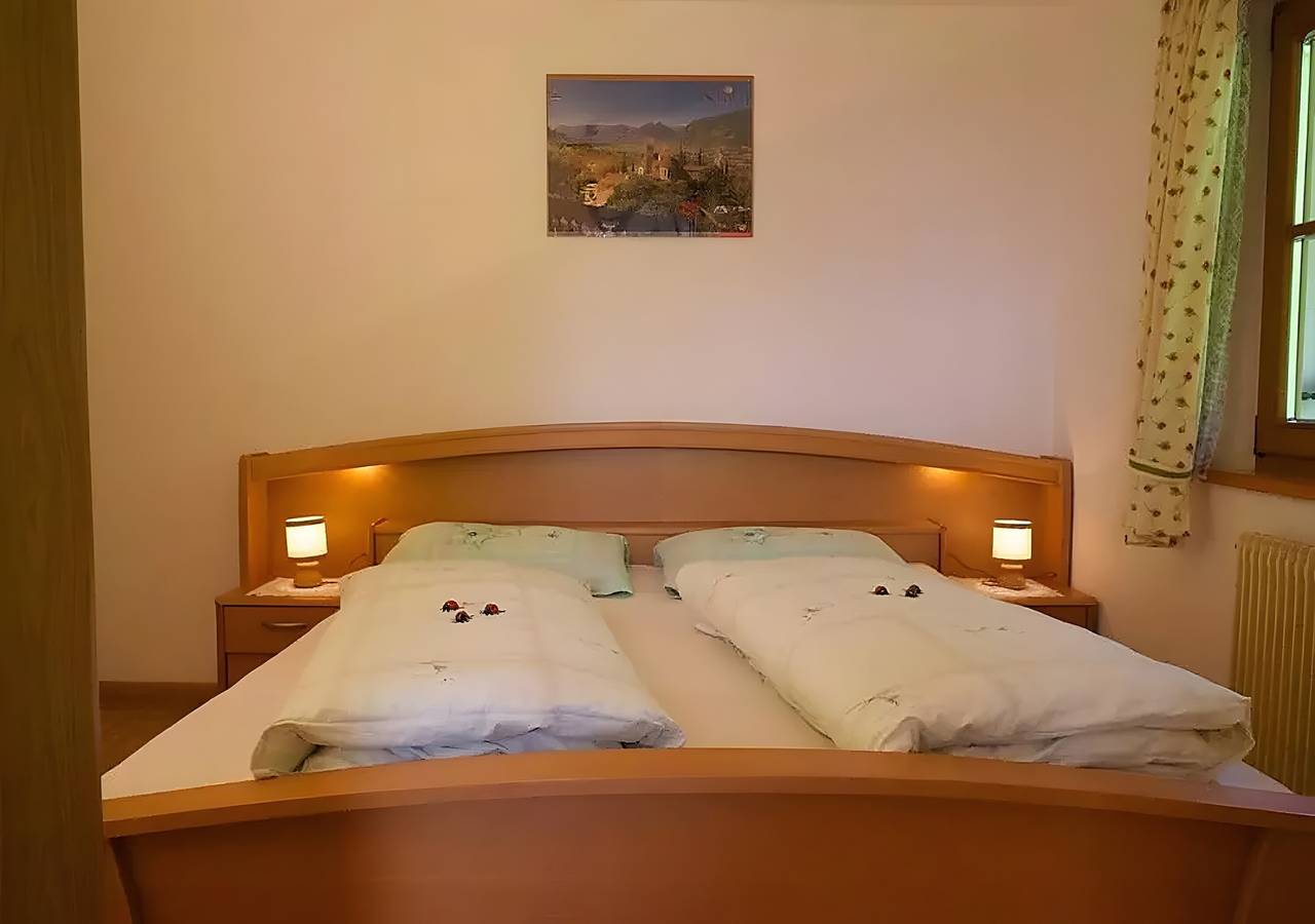 Ganze Wohnung, Apartment „Lechnerhof Appartement Enzian“ mit Bergblick, privater Terrasse & Wlan in Schenna, Passeiertal