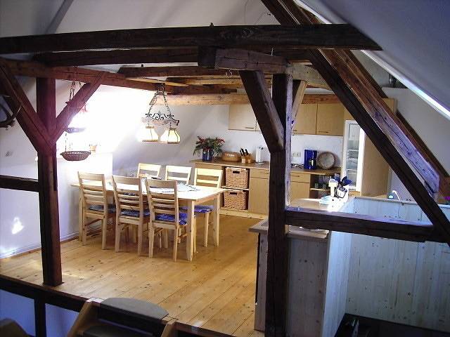 Ganze Ferienwohnung, Maisonette 140m² 2 Schlafzimmer, 1 Bettenlager im Erzgebirge in Bärenstein, Erzgebirge