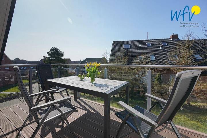 Luxus-Ferienhaus für 8 Personen, mit Balkon und Terrasse sowie Garten auf Borkum