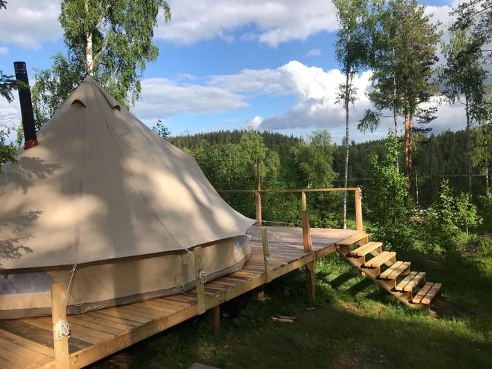 Camping voor 2 personen in Noord-Zweden