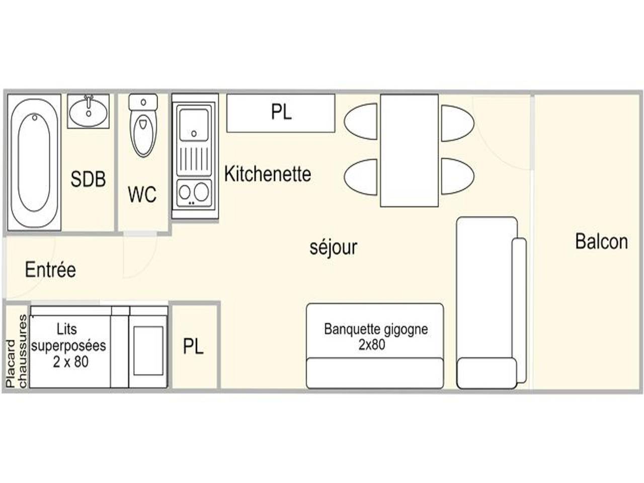 Entire apartment, Apartment in Resort Center with Balcony in Les Saisies, Albertville region