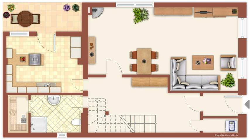 Ferienhaus für 4 Personen, mit Sauna und Balkon, kinderfreundlich in Warnemünde - 2