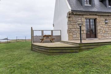 Gîte pour 4 personnes, avec terrasse et jardin, animaux acceptés dans Plage de Tréompan