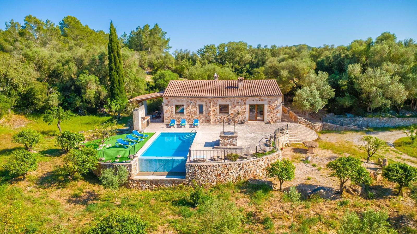 Son Barrigo - Spektakuläre Finca mit privatem Pool - Wifi gratis in Porreres, Mallorca Süden