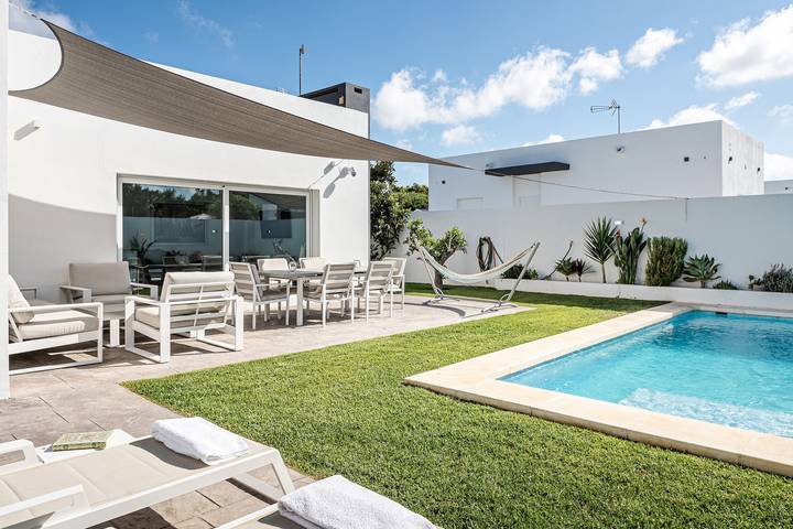 Ferienhaus für 7 Personen, mit Garten, mit Haustier