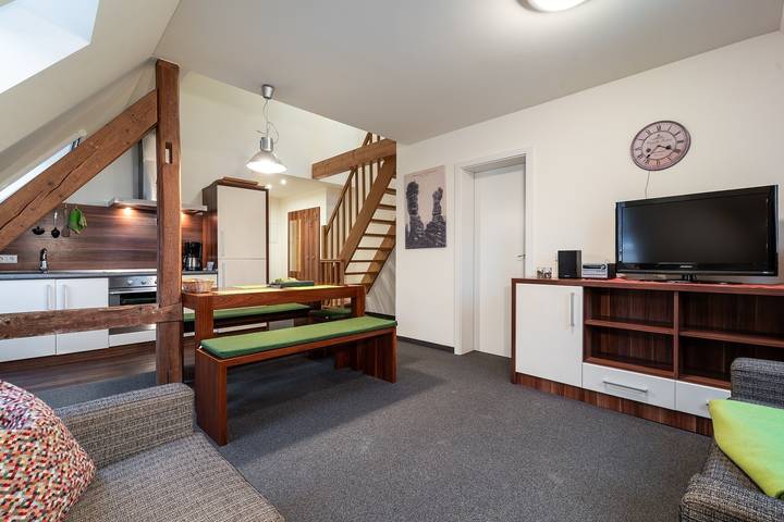 Ferienwohnung für 4 Personen, mit Garten und Sauna in Rosenthal-Bielatal