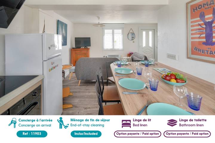 Apartamento entero, À 300m de la plage- Appartement plain-pied in Guilvinec, Côte de Cornouaille