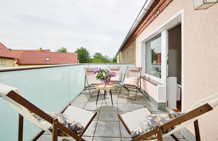 Ferienhaus für 6 Personen, mit Balkon und Terrasse sowie Garten und Ausblick im Leipziger Neuseenland - 3
