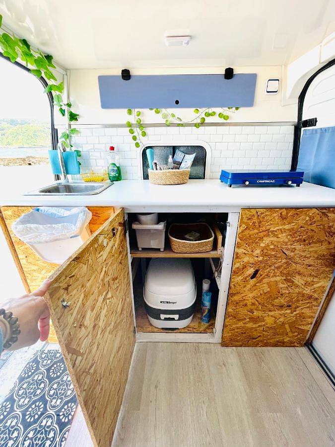 Caravan in San Sebastian, Baskische Kust (Spanje)