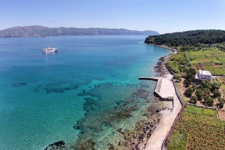 Ganze Wohnung, 2-Zimmer-Ferienwohnung am Strand Lumbarda (Korcula) A-4358-b in Lumbarda, Korcula