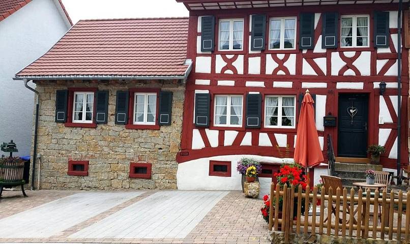 Appartement de vacances pour 4 personnes, avec Balcon et Terrasse ainsi que Jardin et Vue dans Klettgau