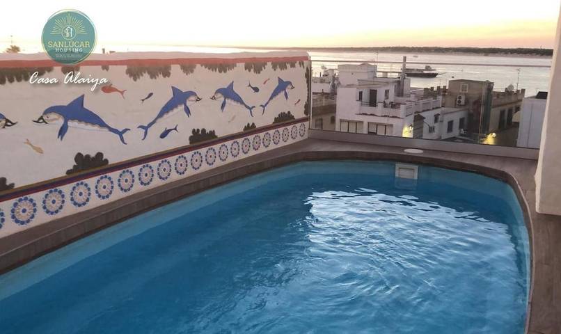 Casa para 7 personas, con vistas además de jardín y piscina en Sanlúcar de Barrameda