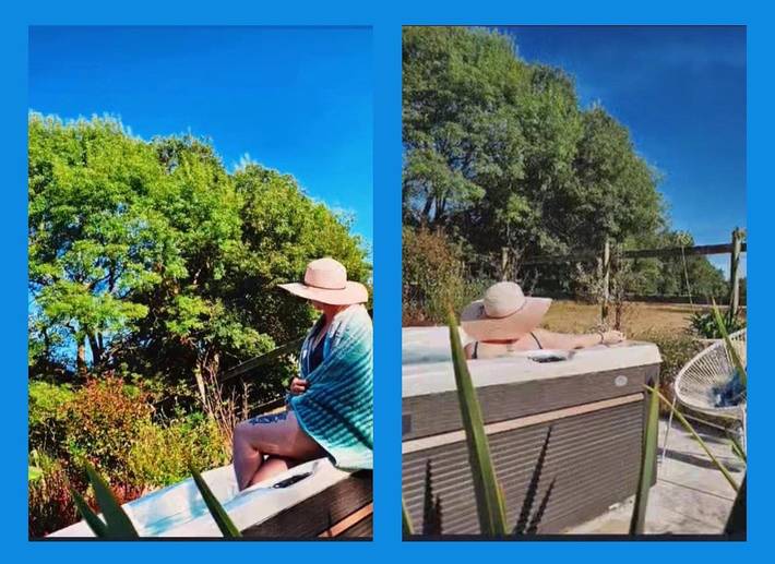 Gîte pour 4 personnes, avec jacuzzi et piscine ainsi que jardin et terrasse