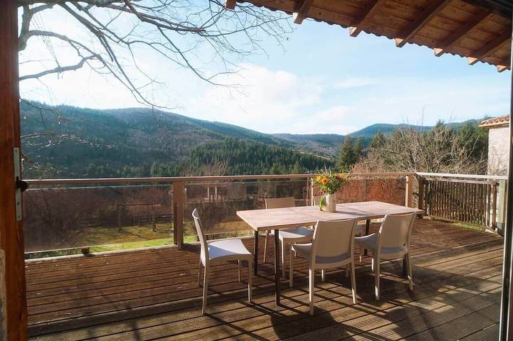 Maison de vacances pour 14 personnes, avec balcon et piscine