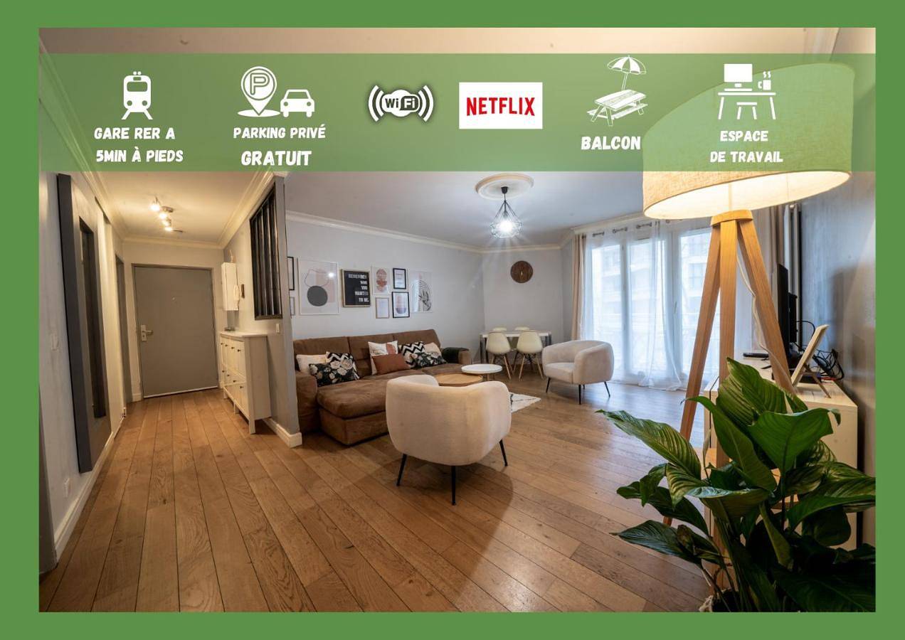 Appartement entier, Le Bord de Seine 5min à pieds Gare Parking Privé Gratuit in Rueil-Malmaison, Hauts-de-Seine
