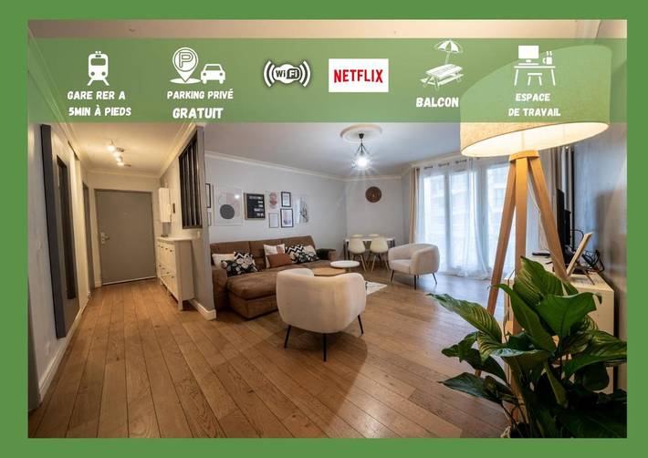 Appartement de vacances pour 6 personnes, avec Balcon à Rueil-Malmaison