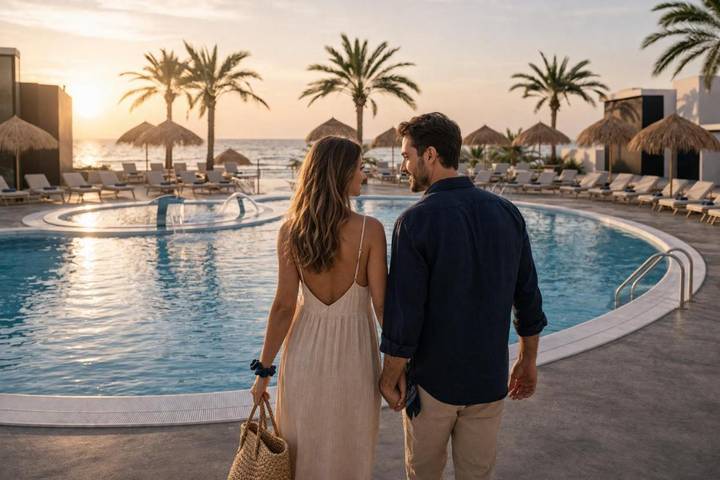 Bungalow para 3 personas, con Terraza y Jardín además de Piscina y Sauna en Costa Teguise