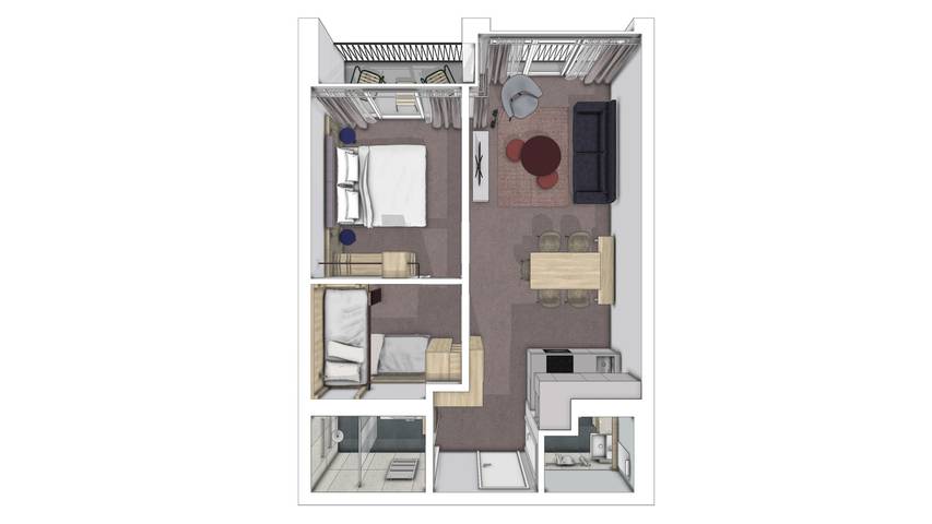 Apartahotel para 7 personas, con balcón, Familias con niños en Suiza