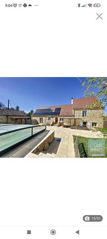 Gîte pour 8 personnes, avec piscine et vue ainsi que terrasse et jardin à Payrignac