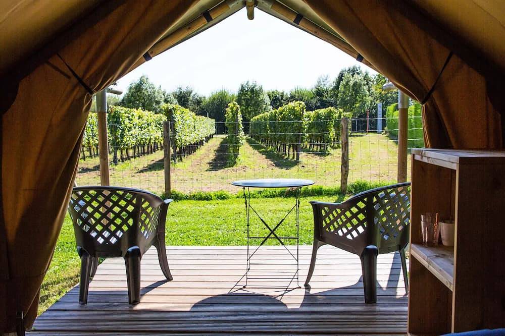 Boomgaard Campground (Vodatent) in Maaseik, Limburg (Belgien)