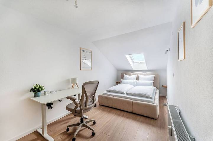 Ganze Wohnung, Helles Rooftop Serviced Apartment nahe Zürich. Parkplatz und Haustierfreundlich! in Küssaberg, Landkreis Waldshut