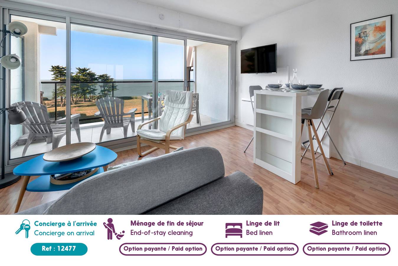 Apartamento entero, Face Mer, appartement pour 4 personnes in Pornic, Côte de Jade