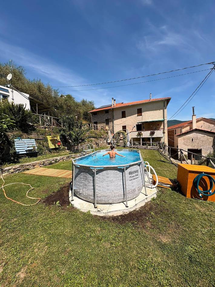 Geheel appartement, Appartement "Câ de Bacî" met privéterras in Vessalico, Ligurische Alpen
