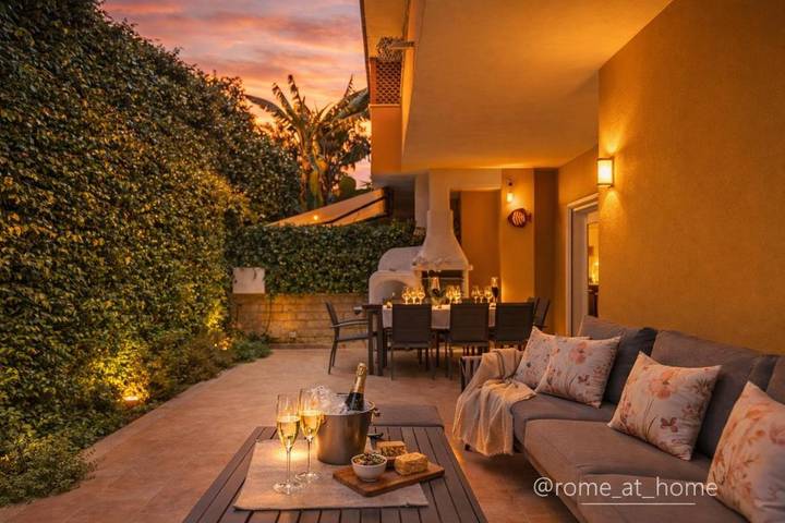 Villa para 12 pessoas, com jardim e vista em Roma