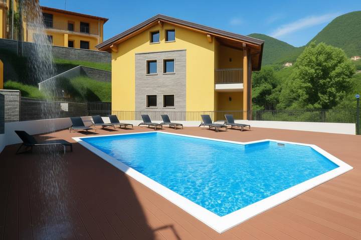 Hütte für 8 Personen, mit Seeblick und Pool sowie Terrasse, kinderfreundlich am Comer See - 2