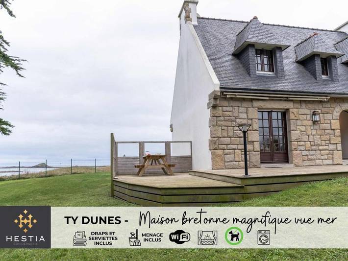 Location de vacances pour 4 personnes, avec terrasse et jardin, animaux acceptés dans Plage de Tréompan