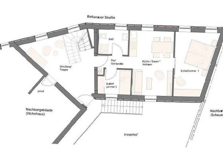 Ferienwohnung für 4 Personen, mit Garten - 1