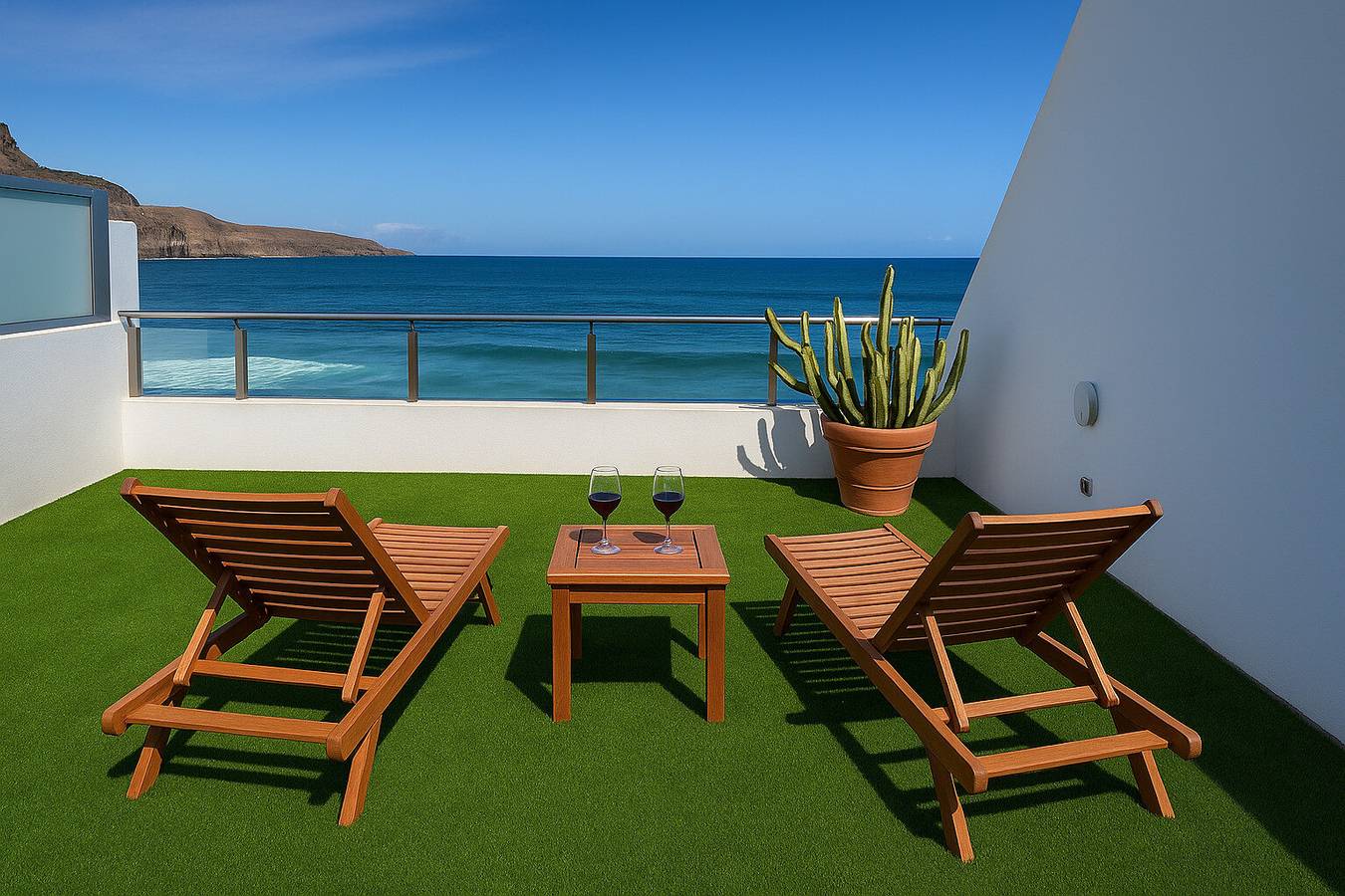 Country House 'Oleaje' with Sea Views, Wi-Fi and Air Conditioning in Santa María de Guía de Gran Canaria, North Gran Canaria