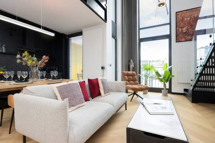 Loft dla 4 osób, z taras w Warszawa