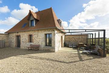 Gîte pour 7 personnes, avec jardin et terrasse à Saint-Aubin-sur-Mer (Seine-Maritime)