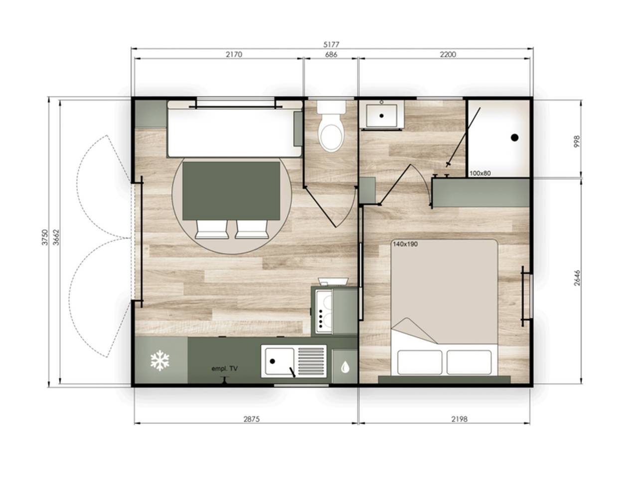 Mobil-home charmant, animaux Ok - 2 pers. in Saint-Rome-de-Tarn, Parc naturel régional des Grands Causses