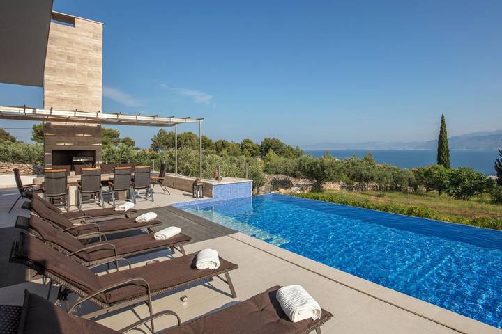 Villa pour 8 personnes, avec jardin et sauna à Splitska - 2