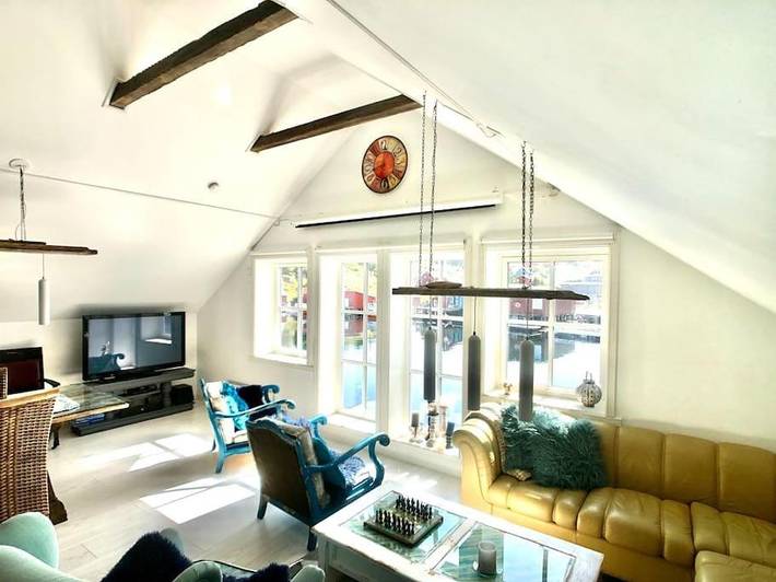 Ferienwohnung für 10 Personen, mit Balkon und Terrasse sowie Seeblick und Ausblick in Frøya