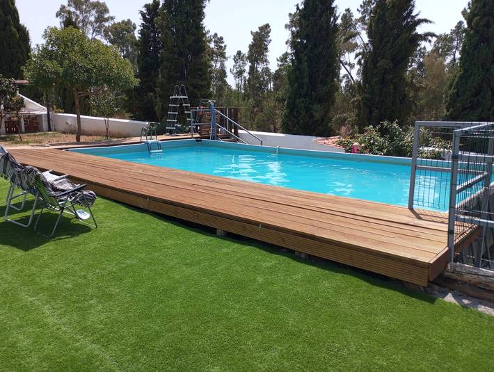 Casa de férias para 4 pessoas, com vista para o lago e jardim e ainda varanda em Mértola