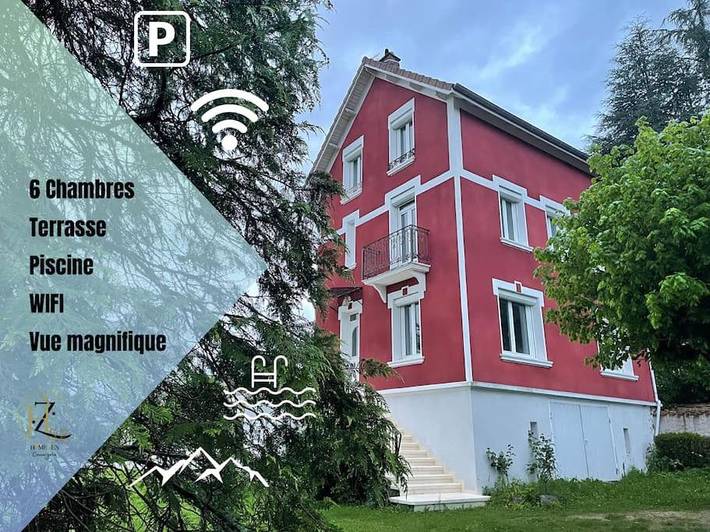 Maison de vacances pour 12 personnes, avec vue ainsi que piscine et jardin, animaux acceptés